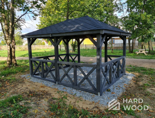 Каркасная беседка для дачи №92 - фото 1890